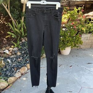 MOTHER Charcoal Denim Looker Ankle Fray Pants Sz. 30